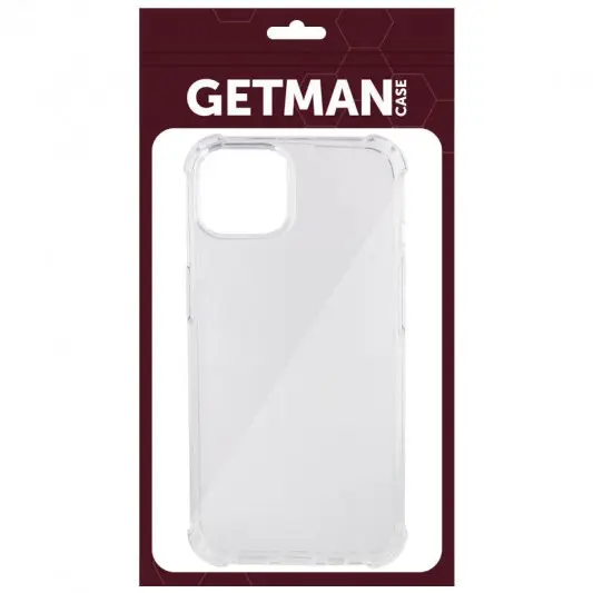 TPU чохол GETMAN Ease logo посилені кути для Apple iPhone 14 (6.1") Безбарвний (прозорий) - зображення 6 