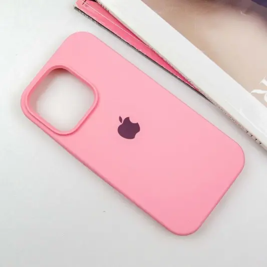 Чехол Silicone Case Full Protective (AA) для Apple iPhone 14 Pro Max (6.7") Розовый / Light pink - изображение 1