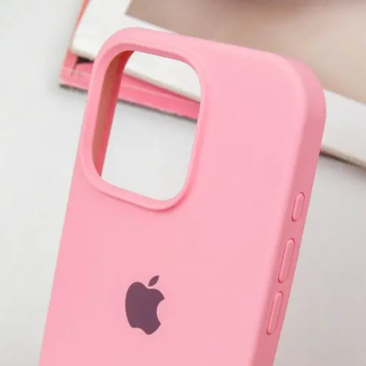 Чехол Silicone Case Full Protective (AA) для Apple iPhone 14 Pro Max (6.7") Розовый / Light pink - изображение 3