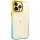 Чехол TPU+PC Fresh sip series для Apple iPhone 13 Pro Max (6.7") Бирюзовый / Оранжевый