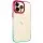 Чехол TPU+PC Fresh sip series для Apple iPhone 13 Pro Max (6.7") Бирюзовый / Розовый