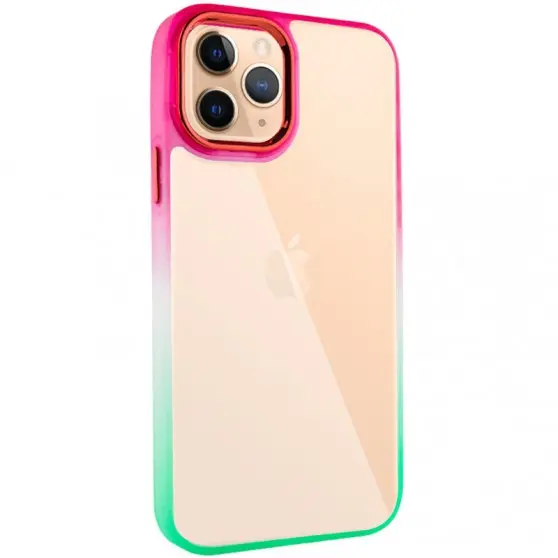 Чохол TPU+PC Fresh sip series для Apple iPhone 11 Pro Max (6.5") Салатовий / Рожевий