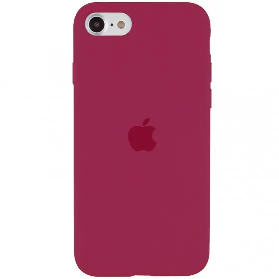Чохол Silicone Case Full Protective (AA) для Apple iPhone SE (2020) Червоний / Rose Red