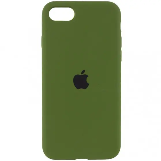 Чохол Silicone Case Full Protective (AA) для Apple iPhone SE (2020) Зелений / Dark Olive