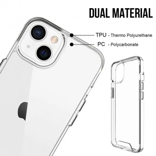 Чехол TPU Space Case transparent для Apple iPhone 14 Plus (6.7") Прозрачный - изображение 4