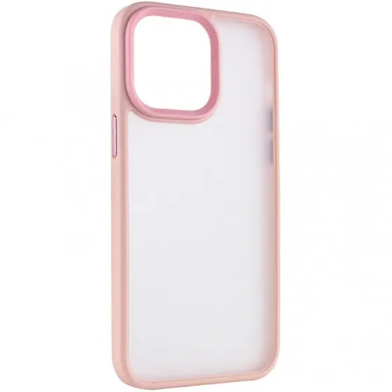TPU+PC чехол Metal Buttons для Apple iPhone 14 Pro (6.1") Розовый