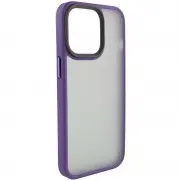 TPU+PC чохол для Apple iPhone 14 Pro (6.1"") - Metal Buttons Темно-фіолетовий