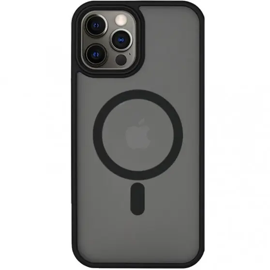 TPU+PC чехол Metal Buttons with MagSafe для Apple iPhone 14 Pro (6.1") Черный
