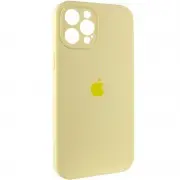 Чохол Apple iPhone 12 Pro Max (6.7"") - Silicone Case Full Camera Protective (AA) Жовтий / Mellow Yellow