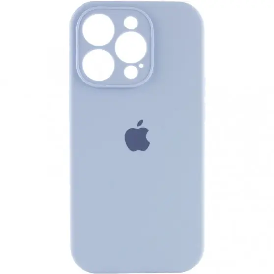 Чехол Silicone Case Full Camera Protective (AA) для Apple iPhone 13 Pro (6.1") Голубой / Lilac Blue