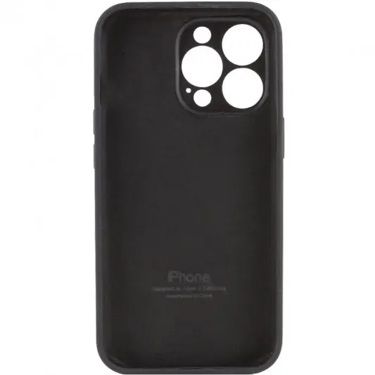 Чехол Silicone Case Full Camera Protective (AA) для Apple iPhone 13 Pro (6.1") Черный / Black - изображение 1