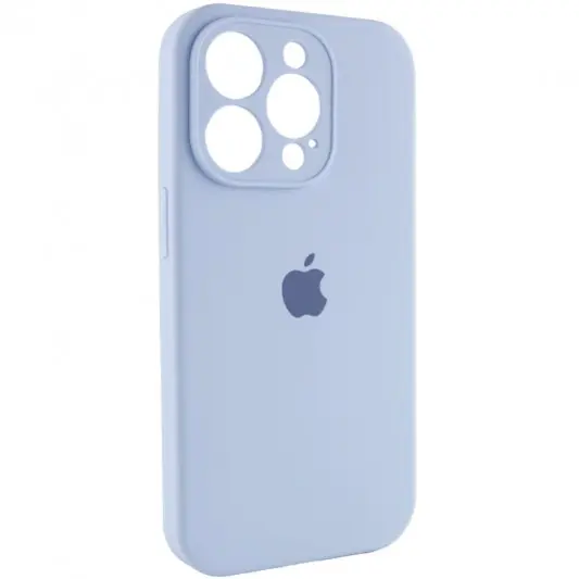 Чохол Silicone Case Full Camera Protective (AA) для Apple iPhone 13 Pro Max (6.7") Блакитний / Lilac Blue - зображення 1 