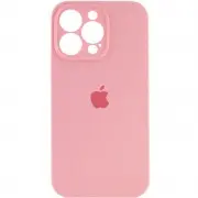 Чехол Silicone Case Full Camera Protective (AA) для Apple iPhone 13 Pro Max (6.7") Розовый / Light pink