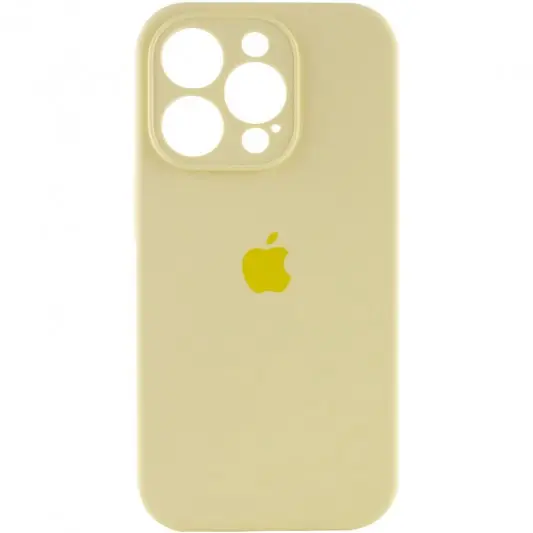 Чехол Silicone Case Full Camera Protective (AA) для Apple iPhone 13 Pro Max (6.7") Желтый / Mellow Yellow