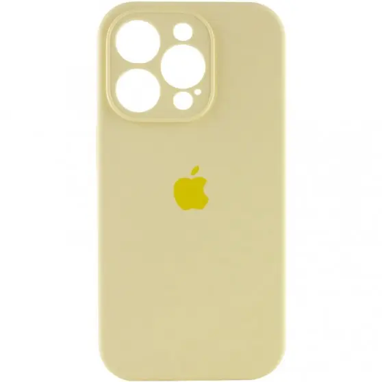 Чохол Silicone Case Full Camera Protective (AA) для Apple iPhone 13 Pro Max (6.7") Жовтий / Mellow Yellow