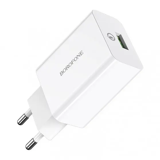 МЗП Borofone BA21A Long journey QC3.0 3A (1USB-A) Білий
