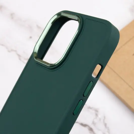 TPU чехол Bonbon Metal Style для Apple iPhone 14 Pro (6.1") Зеленый / Pine green - изображение 4