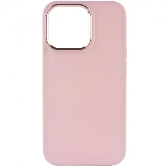 TPU чехол Bonbon Metal Style для Apple iPhone 14 Pro (6.1") Розовый / Light pink - изображение 1