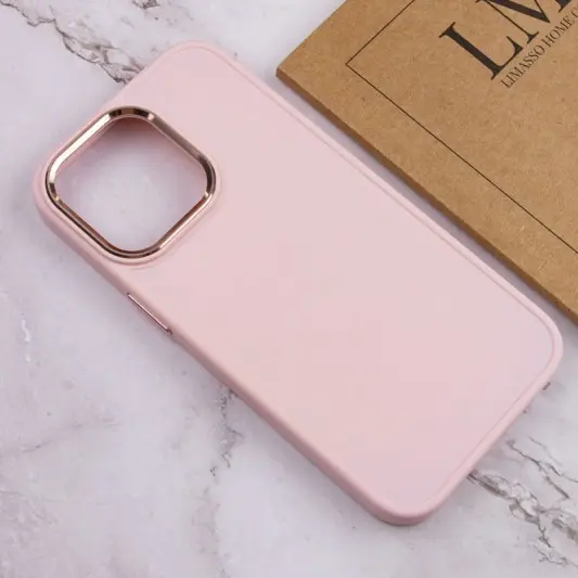 TPU чехол Bonbon Metal Style для Apple iPhone 14 Pro (6.1") Розовый / Light pink - изображение 3