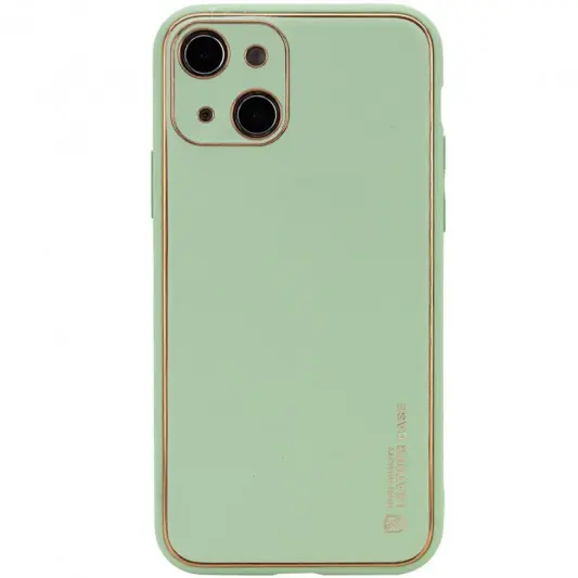 Кожаный чехол Xshield для Apple iPhone 14 Plus (6.7") Зеленый / Pistachio