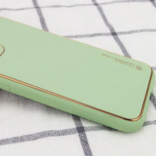 Кожаный чехол Xshield для Apple iPhone 14 Plus (6.7") Зеленый / Pistachio - изображение 1