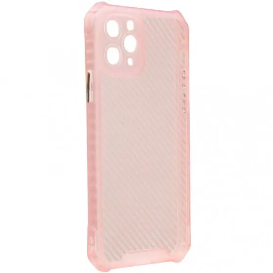 Чехол TPU Ease Carbon color series для Apple iPhone 11 Pro Max (6.5") Розовый / Прозрачный