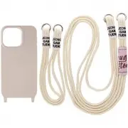 Чохол TPU two straps California для Apple iPhone 13 Pro Max (6.7") Бежевий / Antique White