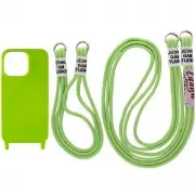 Чехол для Apple iPhone 12 Pro Max (6.7"") - TPU two straps California Салатовый