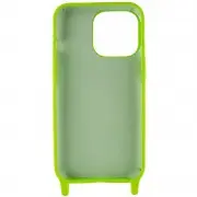 Чехол для Apple iPhone 12 Pro Max (6.7"") - TPU two straps California Салатовый