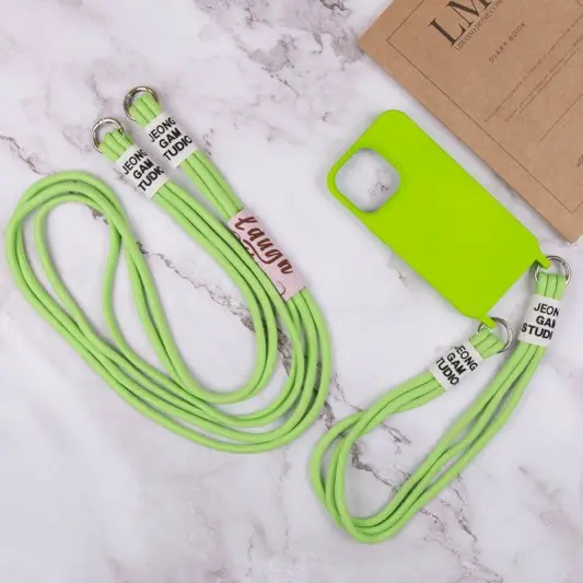 Чехол TPU two straps California для Apple iPhone 12 Pro Max (6.7") Салатовый - изображение 9