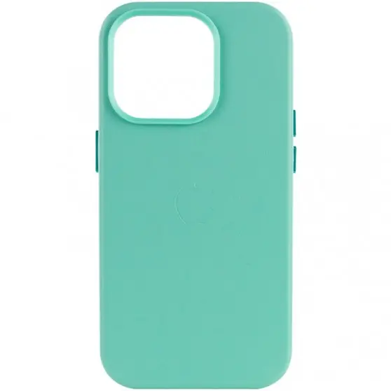 Кожаный чехол Leather Case (AA Plus) with MagSafe для Apple iPhone 13 Pro Max (6.7") Ice