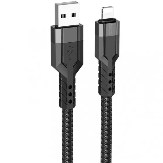 Кабель зарядки и синхронизации Hoco U110 charging data sync USB to Lightning (1.2 m) Черный