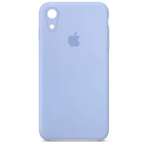 Чехол Silicone Case Square Full Camera Protective (AA) для Apple iPhone XR (6.1") Голубой / Lilac Blue