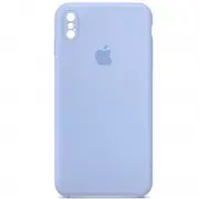 Чехол Silicone Case Square Full Camera Protective (AA) для Apple iPhone XS Max (6.5") Голубой / Lilac Blue