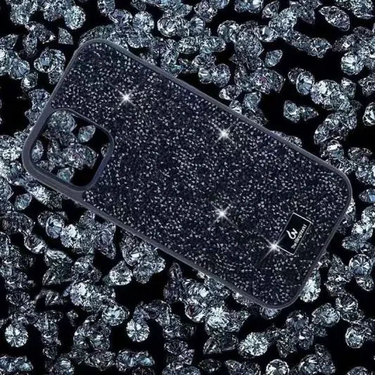 TPU чехол Bling World Rock Diamond для Apple iPhone 14 Pro (6.1") Черный - изображение 1