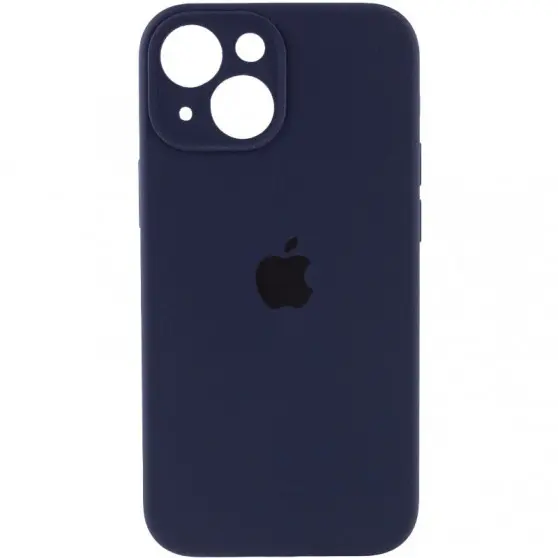 Чехол Silicone Case Full Camera Protective (AA) для Apple iPhone 13 (6.1"), Темно-синий / Midnight blue