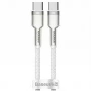 Дата кабель Baseus Cafule Series Metal Type-C to Type-C 100W (1m) (CATJK-C) Белый