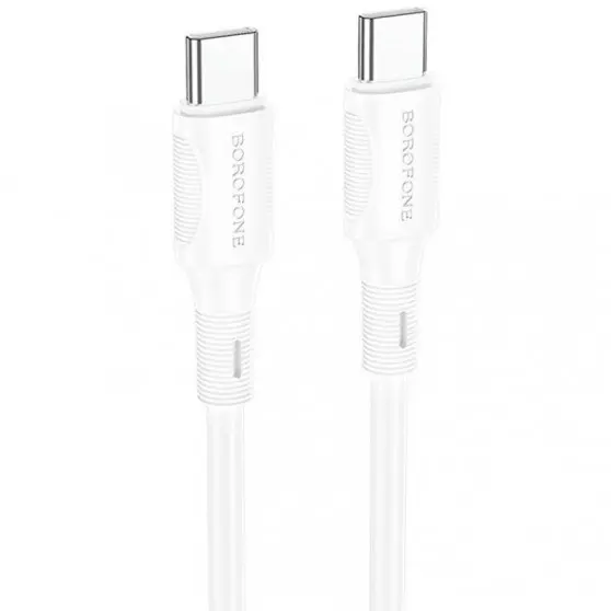 Дата кабель Borofone BX80 Type-C to Type-C 60W (1m), Білий
