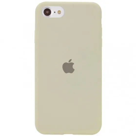 Чохол Silicone Case Full Protective (AA) для Apple iPhone SE (2020) Бежевий / Antique White