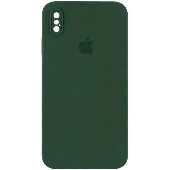 Чехол Silicone Case Square Full Camera Protective (AA) для Apple iPhone XS Max (6.5") Зеленый / Cyprus Green