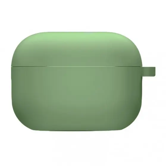 Силиконовый футляр с микрофиброй для наушников Airpods Pro 2 / Pro Мятный / Mint