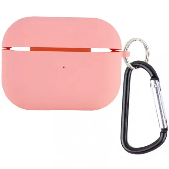 Силиконовый футляр с микрофиброй для наушников Airpods Pro 2 / Pro Розовый / Pink