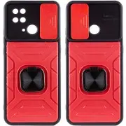 Ударостійкий чохол Camshield Flash Ring для Xiaomi Redmi 10C Червоний