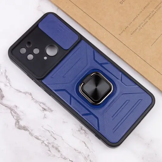 Ударостійкий чохол Camshield Flash Ring для Xiaomi Redmi 10C Синій - зображення 4 