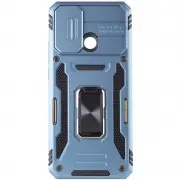 Ударопрочный чехол Camshield Army Ring для Xiaomi Redmi 10C, Голубой / Light Blue