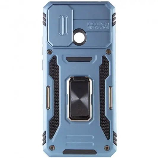 Ударопрочный чехол Camshield Army Ring для Xiaomi Redmi 10C Голубой / Light Blue - изображение 1