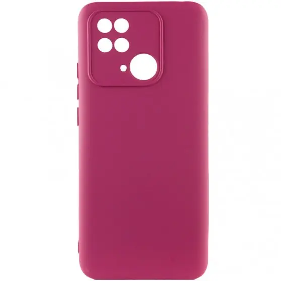 Чехол Silicone Cover Lakshmi Full Camera (A) для Xiaomi Redmi 10C Бордовый / Marsala