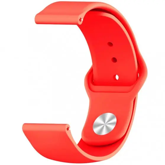 Силіконовий ремінець для Amazfit Bip/Bip U/Bip U Pro/Bip S/Samsung, 20 мм - Sport, Червоний / Red