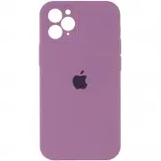 Чехол Silicone Case Square Full Camera Protective (AA) для Apple iPhone 11 Pro Max (6.5") Лиловый / Lilac Pride