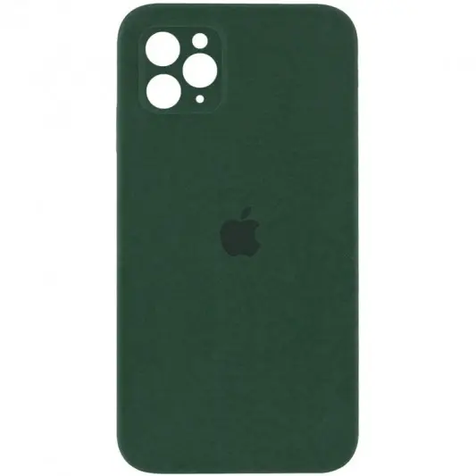 Чехол Silicone Case Square Full Camera Protective (AA) для Apple iPhone 11 Pro Max (6.5") Зеленый / Cyprus Green
